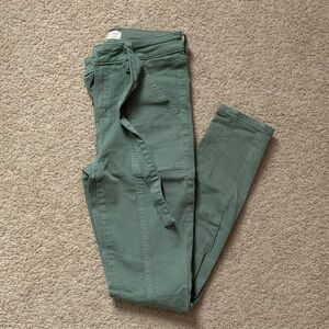 SO Women's Olive Ankle Jeans